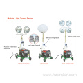 200w*4 Hand Push Mobile Led Light Tower (FZM-400B)